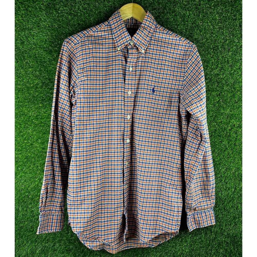 Polo Ralph Lauren Mens Small Check Long Sleeve Button Down Shirt